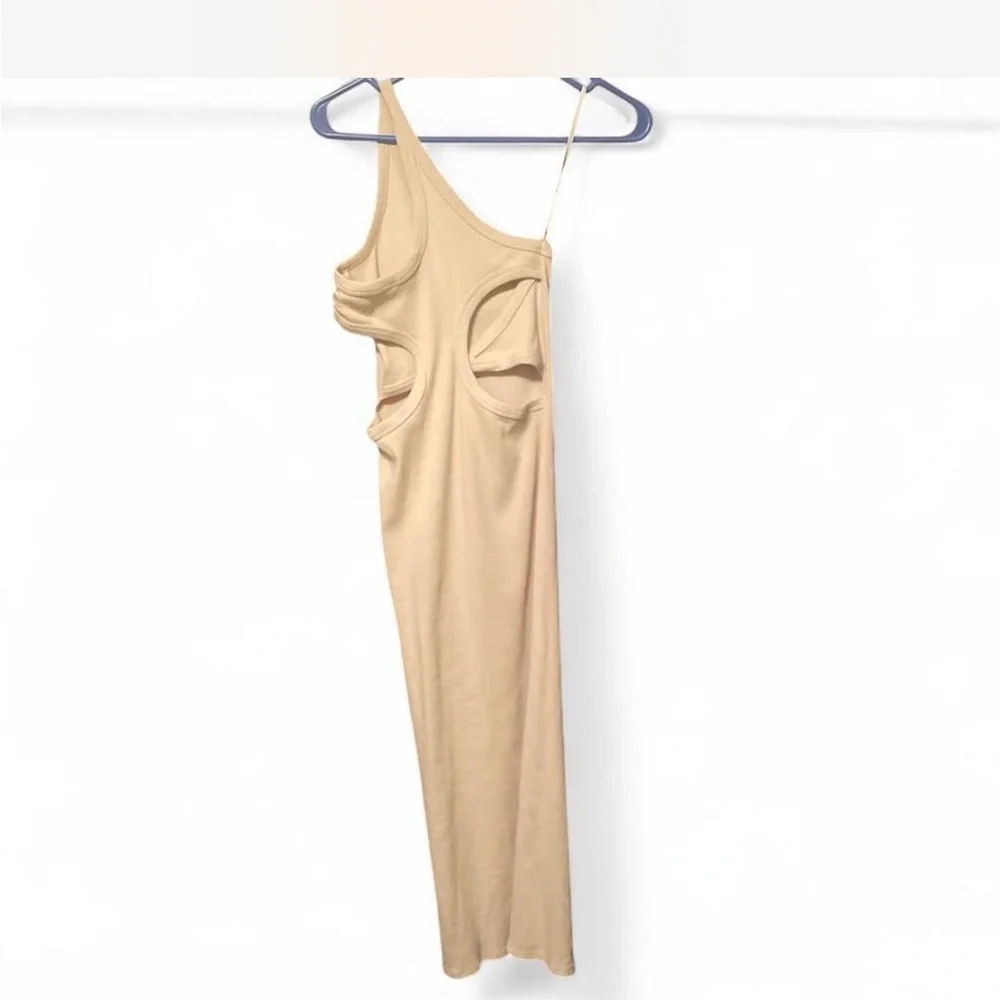 The Line by K Gael Ribbed Oat One-Shoulder Dress - Picture 5 of 7